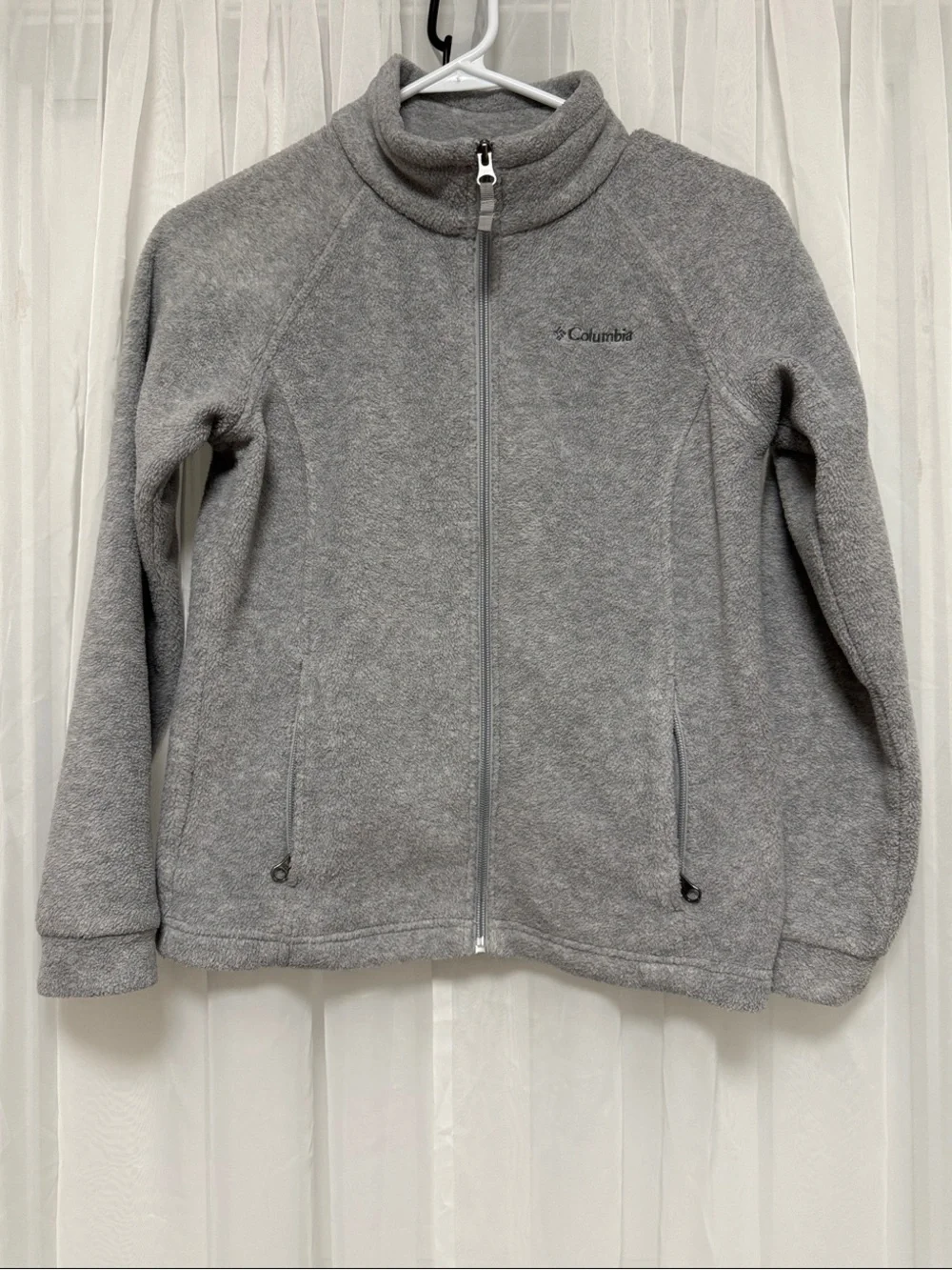 Girls Columbia Gray Full-Zip Fleece Jacket